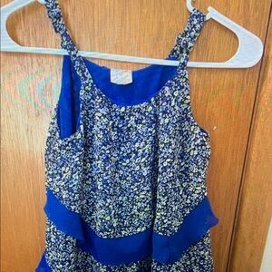 Disney Blue and Yellow Floral Kids Blouse